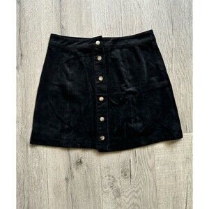 Forever 21 Black Velvet Mini Skirt F21 Women’s Size Medium